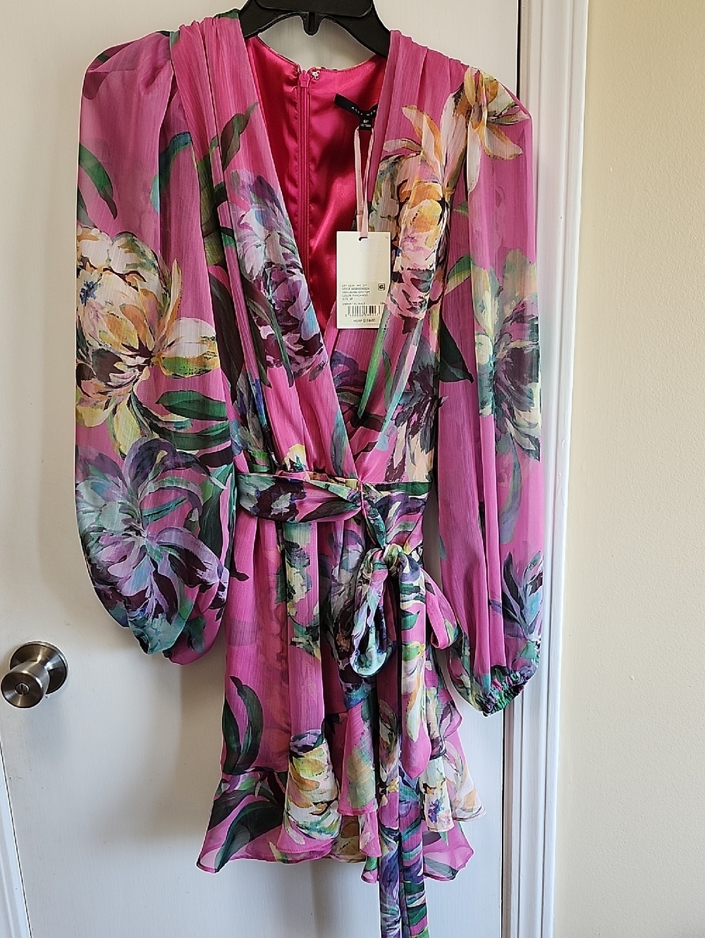 Alex Marie Pink Floral Mini Dress